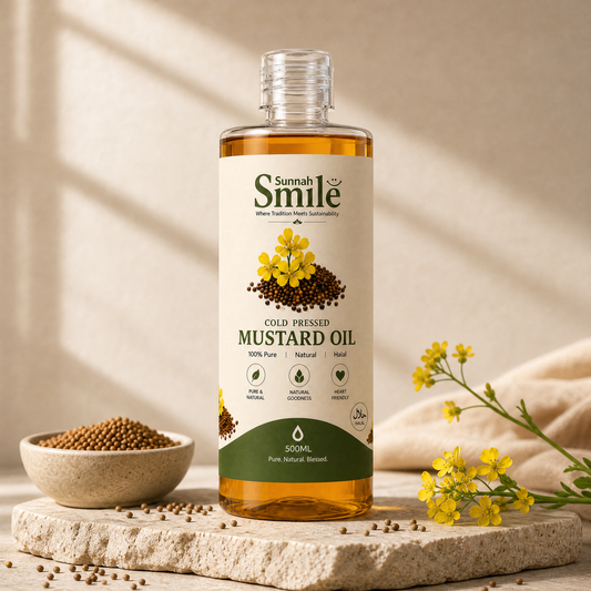 Pure Cold-Pressed Mustard Oil (500ml)